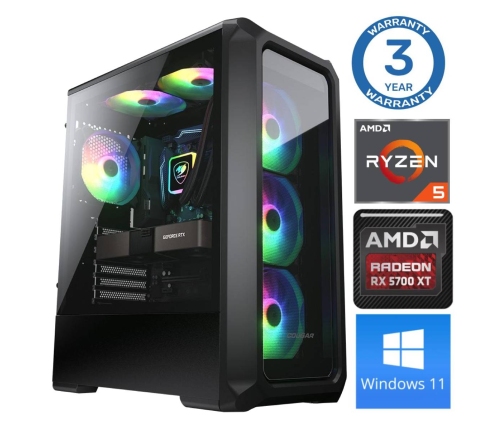 INTOP Ryzen 5 5600X 64GB 500SSD M.2 NVME+2TB RX6600 8GB WIN11