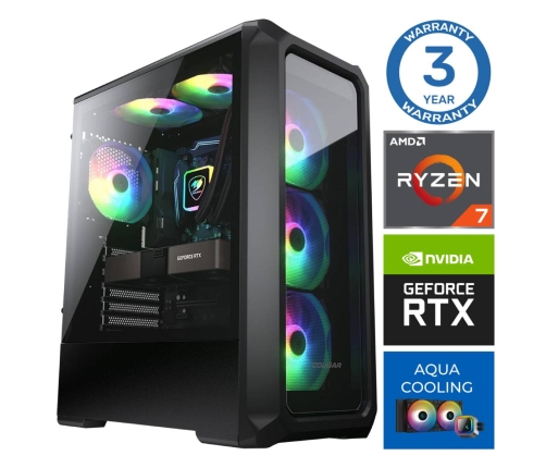 INTOP AQUA Ryzen 7 8700F 64GB DDR5 500SSD M.2 NVME+2TB RTX5060Ti 8GB no-OS