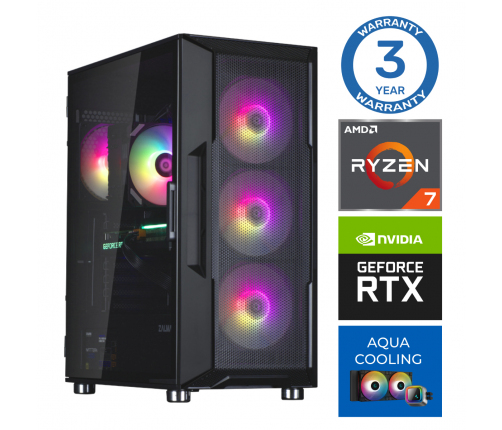 INTOP AQUA Ryzen 7 7700X 64GB DDR5 500SSD M.2 NVME RTX5050 8GB no-OS