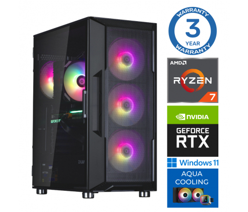 INTOP AQUA Ryzen 7 7700X 64GB DDR5 500SSD M.2 NVME+2TB RTX5050 8GB WIN11
