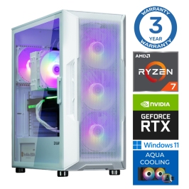 INTOP AQUA Ryzen 7 7700X 64GB DDR5 500SSD M.2 NVME+2TB RTX5050 8GB WIN11