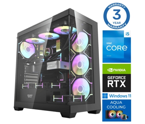 INTOP AQUA i5-14400F 32GB DDR5 1TB SSD M.2 NVME+2TB RTX5070 12GB WIN11Pro