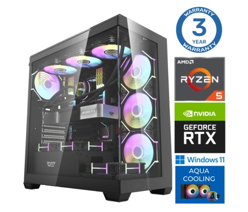 INTOP AQUA Ryzen 5 7600X 64GB DDR5 1TB SSD M.2 NVME+2TB RTX5060Ti 8GB WIN11