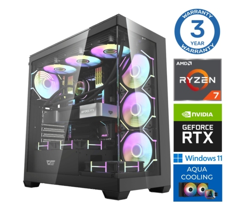 INTOP AQUA Ryzen 7 8700F 64GB DDR5 1TB SSD M.2 NVME+2TB RTX5070 12GB WIN11Pro
