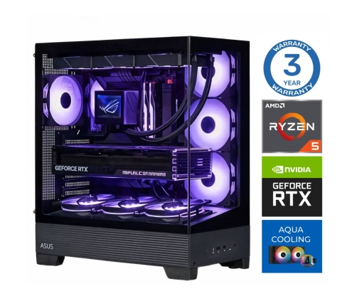 INTOP AQUA Ryzen 5 7600X 16GB DDR5 1TB SSD M.2 NVME RTX5060 8GB no-OS