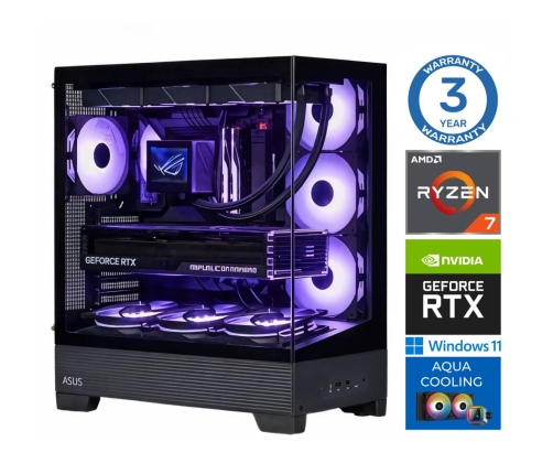 INTOP AQUA Ryzen 7 9700X 64GB DDR5 1TB SSD M.2 NVME RTX5060Ti 16GB WIN11