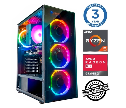 INTOP Ryzen 5 5500 16GB 1TB SSD M.2 NVME RX580 8GB no-OS