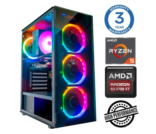 INTOP Ryzen 5 5500 16GB 1TB SSD M.2 NVME RX6600 8GB no-OS