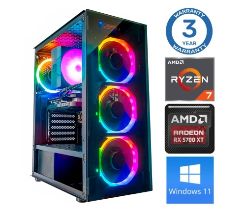 INTOP Ryzen 7 5700X 64GB 500SSD M.2 NVME RX6600 8GB WIN11