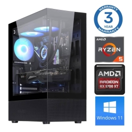 INTOP Ryzen 5 5600X 32GB 500SSD M.2 NVME+2TB RX5700 XT 8GB WIN11