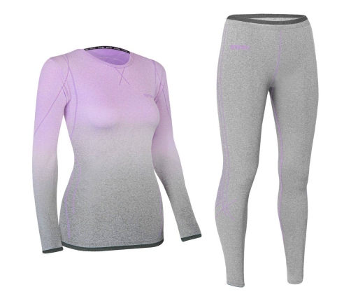 Sieviešu termoveļas komplekts Spokey Flora (S/M) violet/grey