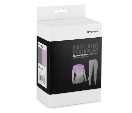 Sieviešu termoveļas komplekts Spokey Flora (S/M) violet/grey