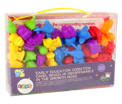 Educational toy Vehicles Task Cards Counting Sorter 60 Pieces