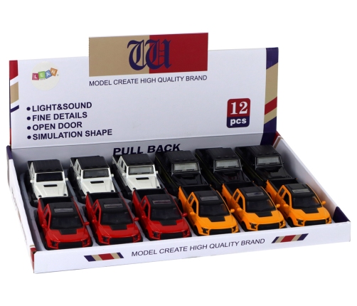 Car Vehicle with Trailer 1:36 Sounds of Light 4 Colors