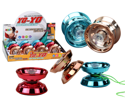 Yoyo Aluminum Classic Yoyo Blue Gold Red