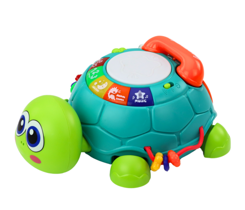 Interactive Educational Turtle Phone 6in1 Lights Sounds Green