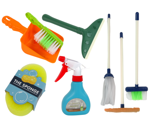 Cleaning Set 11in1 for children mop bucket dustpan spray sponge