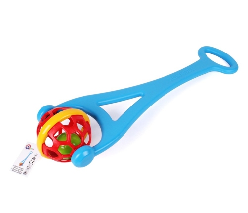 Pushing Rattle Ball with Handle Blue 6986