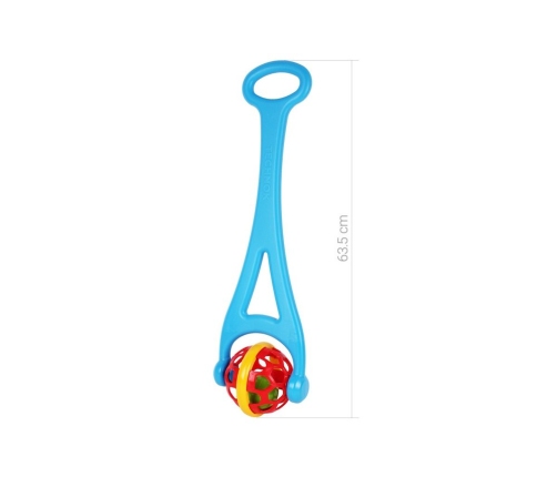 Pushing Rattle Ball with Handle Blue 6986