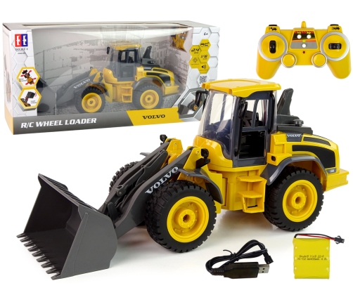 Huge wheeled remote controlled excavator VOLVO brand LED lights and sound signals