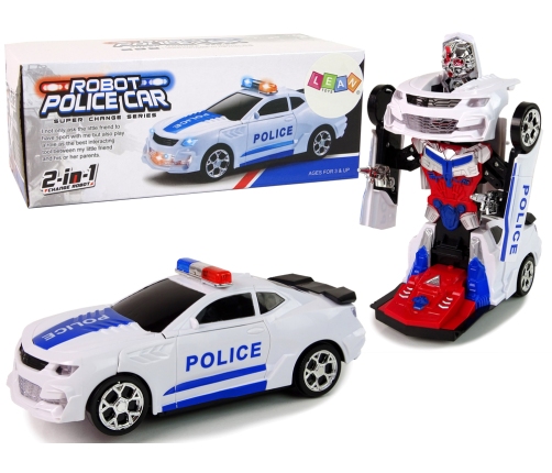 Police Car 2in1 Transformers Sounds Shots Lights