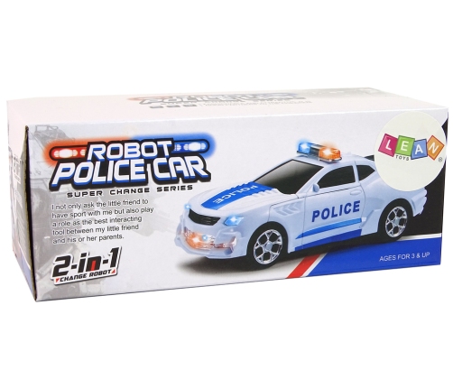 Police Car 2in1 Transformers Sounds Shots Lights