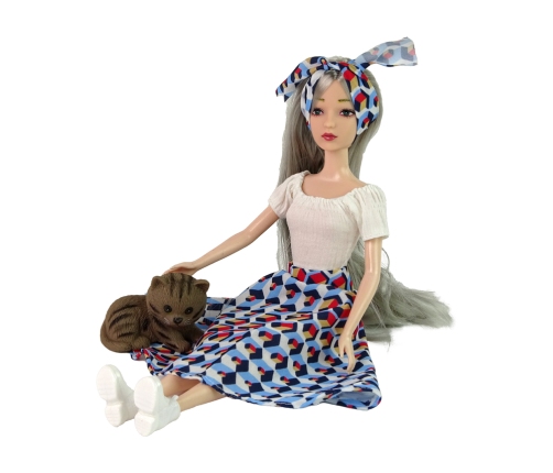 Baby Doll Emily Gray Hair Kitten Swing