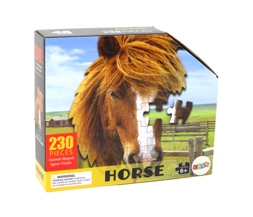 Puzzle 230 Pieces Horse Head Shape Animals