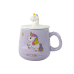 Purple Pattern Unicorn Mug, Spoon, Infuser