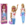 Anlily Children's Doll Long Blonde Hair Handbag Glasses White Blouse