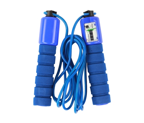 Blue Skipping Rope With Counter 280 cm Fitness Adjustment