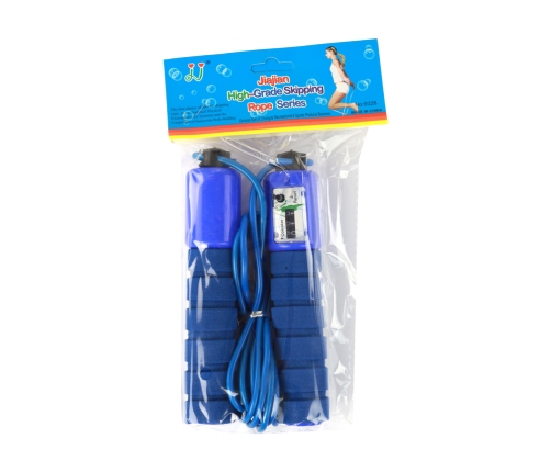 Blue Skipping Rope With Counter 280 cm Fitness Adjustment