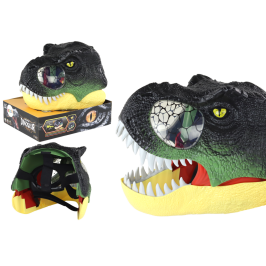 Dinosaur Mask Adjustable Headband Lights Sounds Black