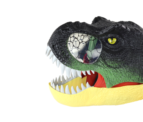 Dinosaur Mask Adjustable Headband Lights Sounds Black