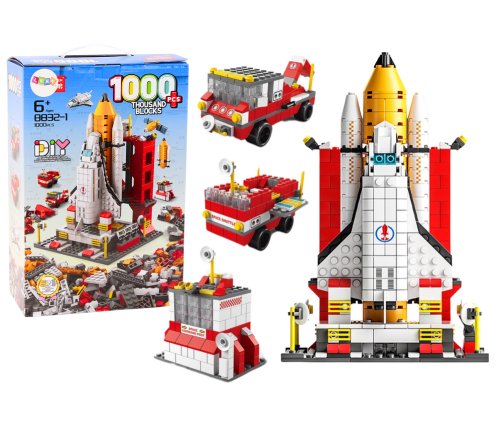 Construction Bricks Space Rocket 6in1 Space Vehicles 1000 pcs.