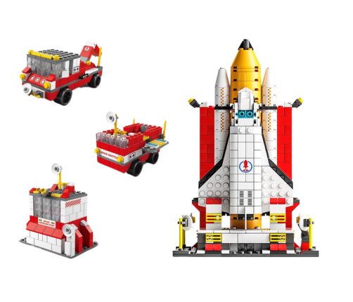 Construction Bricks Space Rocket 6in1 Space Vehicles 1000 pcs.