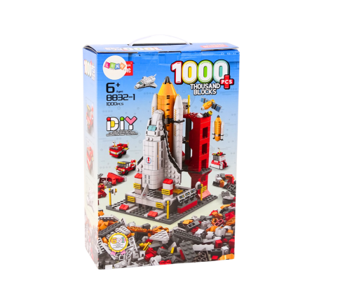 Construction Bricks Space Rocket 6in1 Space Vehicles 1000 pcs.