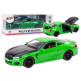 Sports Car Metal Friction Drive Openable Elements 1:24 Green