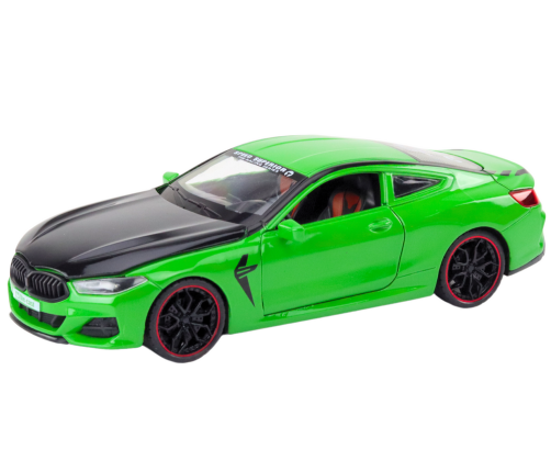 Sports Car Metal Friction Drive Openable Elements 1:24 Green