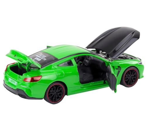 Sports Car Metal Friction Drive Openable Elements 1:24 Green