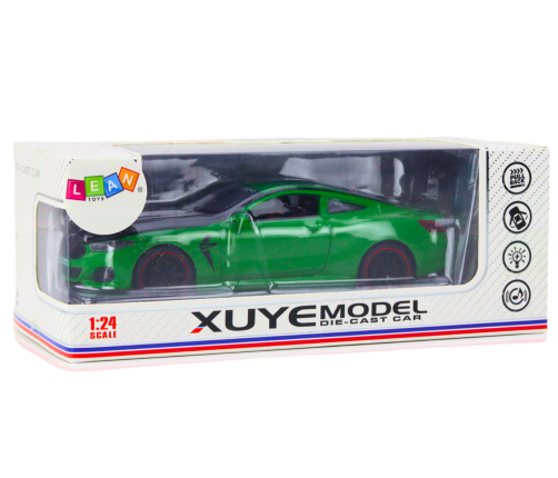 Sports Car Metal Friction Drive Openable Elements 1:24 Green