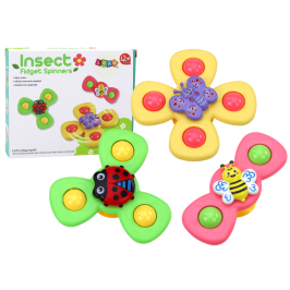 Sensory Toy Spinners Bee Ladybug Butterfly Suction Cups