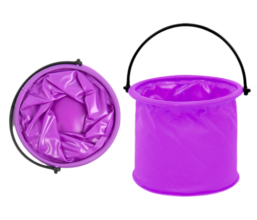 Folding Bucket Multifunctional PVC For Water Purple