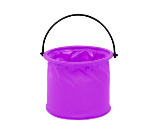 Folding Bucket Multifunctional PVC For Water Purple