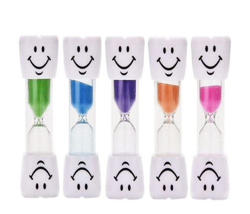 Hourglass Set of 5 Colored Smileys