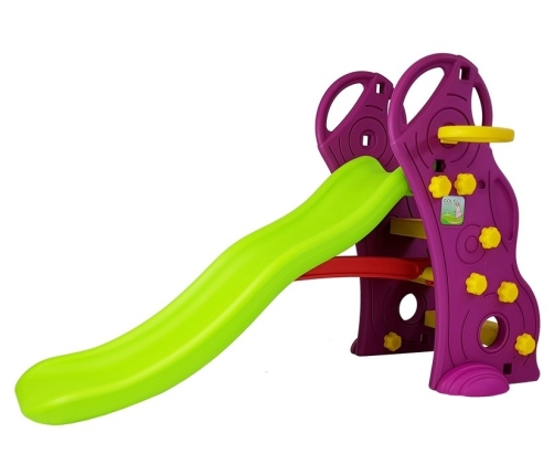 Slide Set Purple HDPE with Basketball Basket