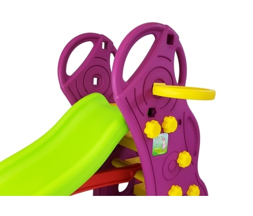 Slide Set Purple HDPE with Basketball Basket