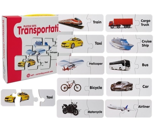 Educational Puzzle Transport Puzzle 10 Connections