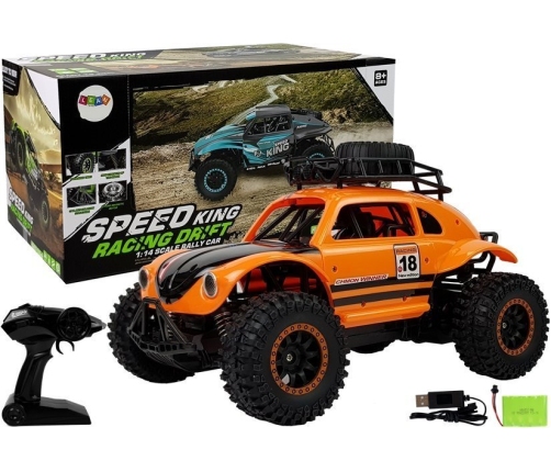 Remote Controlled Terrain Car 1:14 Orange 25 km/h 2.4 GHz