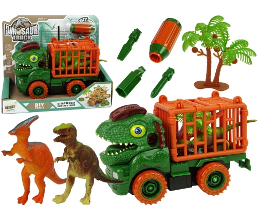 Dinosaur Truck Transporter for Disassembly Green Accessories